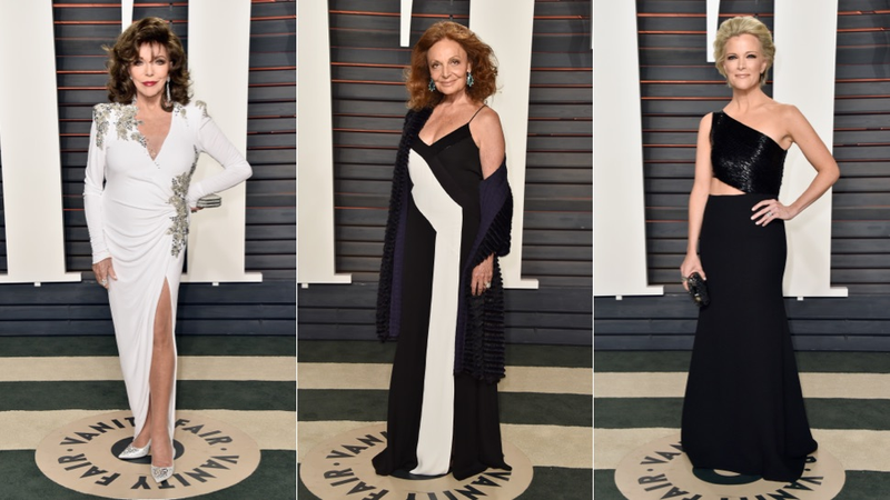 Illustration for article titled Metallic Gowns, Tons of Black and Icy Stares at Vanity Fair's Annual Oscars Afterparty
